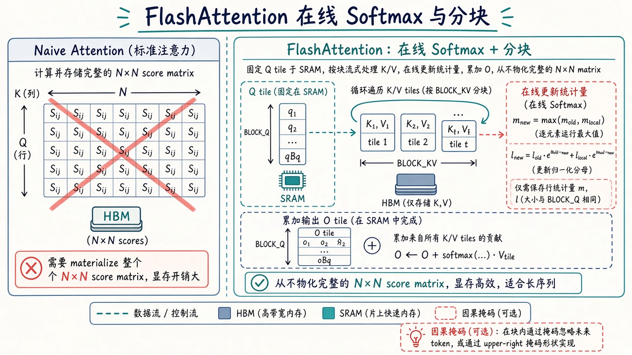 FlashAttention online